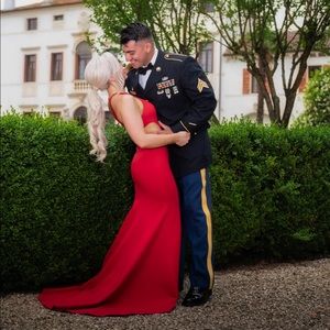 Sherri Hill Red Cut Out Dress, Size 0